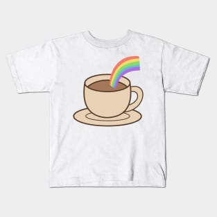 Coffee with Rainbow inside Kids T-Shirt